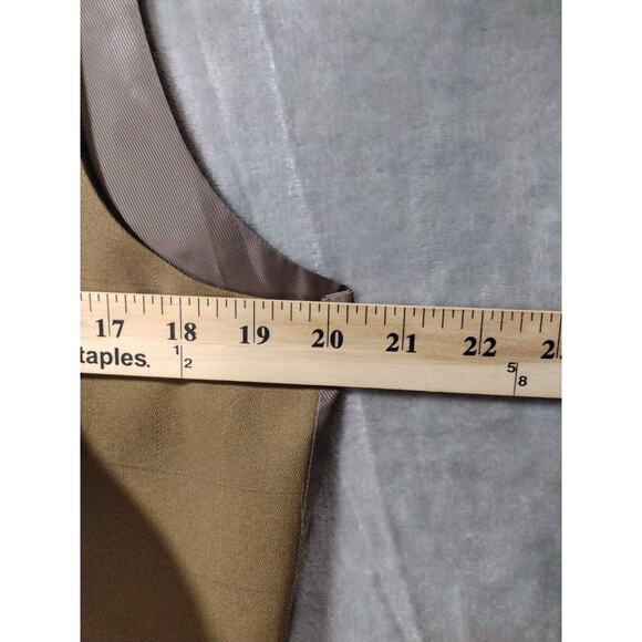 Mens Custom Tailor 3 Piece Suit Brown Tan Size 42 Academia Old Money Classic - Picture 11 of 16